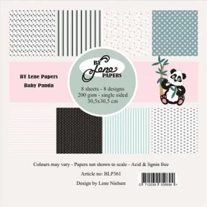 BY LENE Papirblok 30x30 Baby Panda BLP361