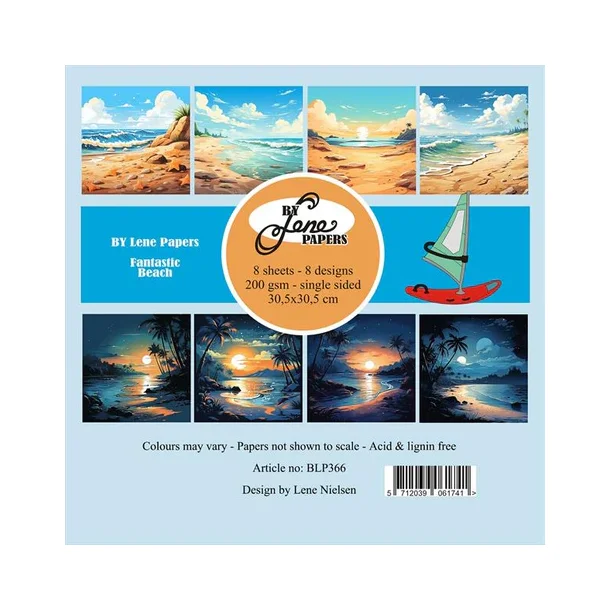 BY LENE Papirblok 30x30 "Fantastic Beach" BLP366