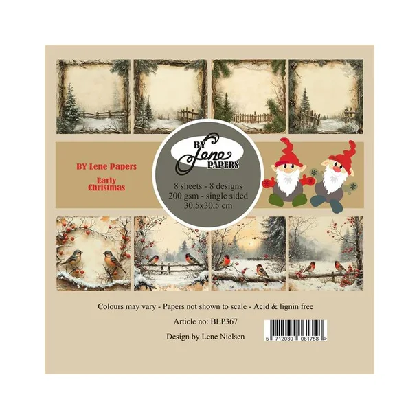 BY LENE Papirblok 30x30 "Early Christmas" BLP367