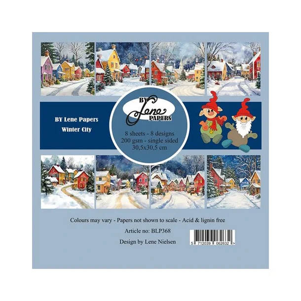 BY LENE Papirblok 30x30 "Winter City" BLP368