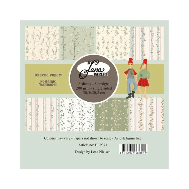 BY LENE Papirblok 30x30 "Nostalgic Wallpaper" BLP371