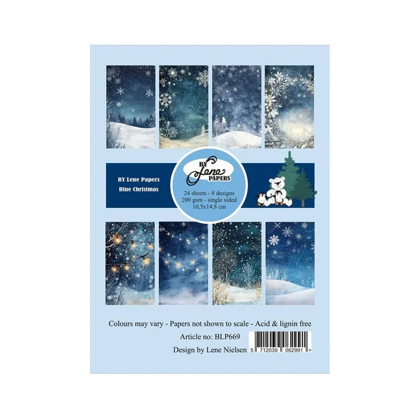 BY Lene Paperpad "Blue Christmas" BLP669 A6  