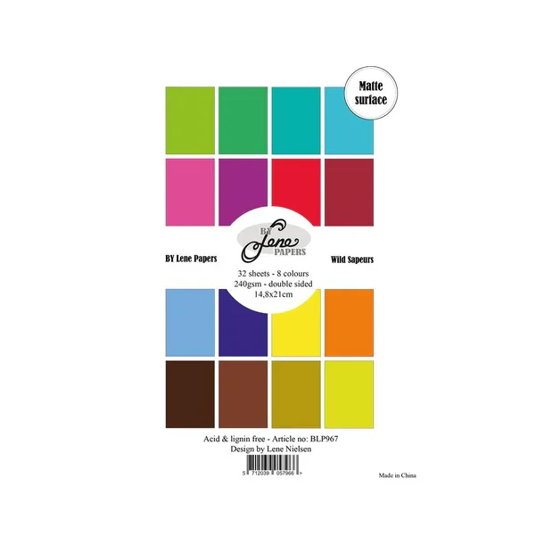 BY Lene Paperpad A5 Solid Colours BLP967 - Wild Sapeurs