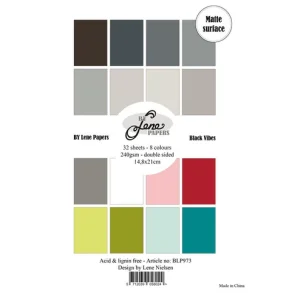 BY Lene Paperpad A5 Solid Colours BLP973 Black Vibes