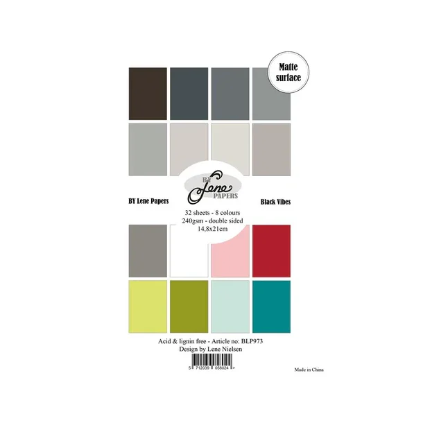 BY Lene Paperpad A5 Solid Colours BLP973 Black Vibes