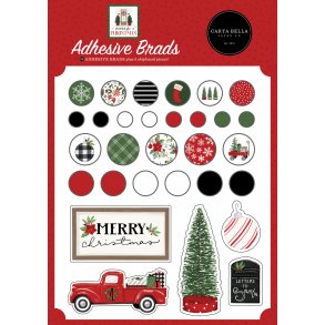 Carta Bella Home For Christmas Adhesive Brads (CBHFC139020)