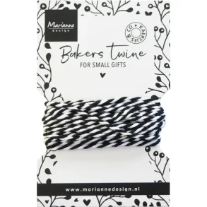 Marianne Design Bakers twine - black/white CA3212