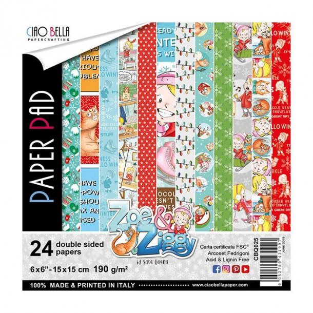 Ciao Bella Paper Pad 6x6 - CBQ025 - Zoe &amp; Ziggy