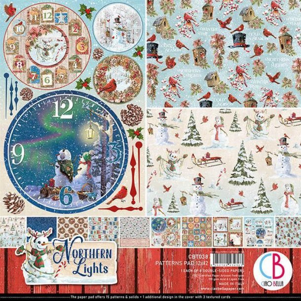 Ciao Bella Patterns Paper Pad 12x12 - CBT038 - Northern Lights