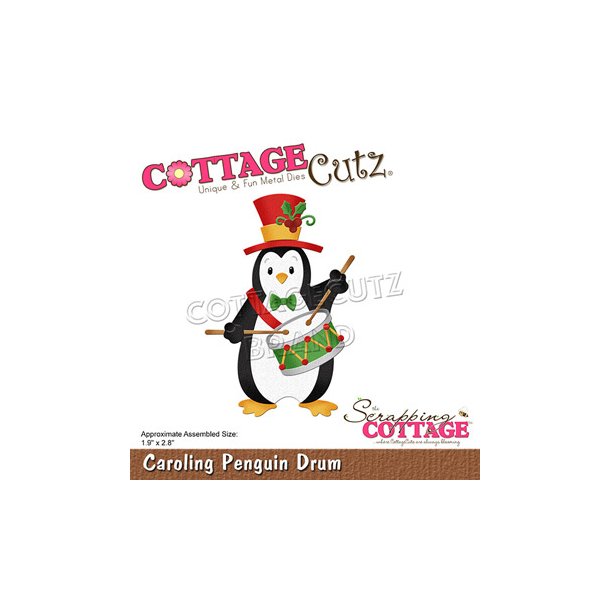 Cottage Cutz - CC-797 - Caroling Penguin Drum