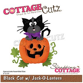 Cottage Cutz - CC-811 - Black Cat with Jack-O-Lantern