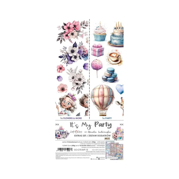 Craft O'Clock Paper Pack "It's My Party - Extras Set - Mix" CC-C75-IMP-13