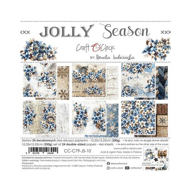 Craft O'Clock Paper Pack "Jolly Season - 15,25x15,25cm" CC-C79-JS-10