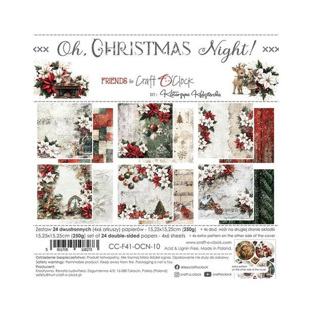 Craft O'Clock Paper Pack "Oh, Christmas Night - 15,25x15,25cm" CC-F41-OCN-10