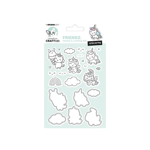 Studio Light Dies &amp; Stamps "Unicorns Mini Friendz" CCL-MFR-SCD42