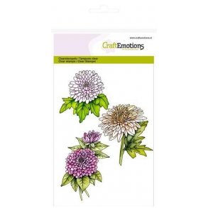 Clearstamps A6 - 1071 -  Chrysanthemums branch Botanical Summer
