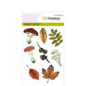 Clearstamps A6 - 1211 -  Mushrooms leaves Autumn Woods