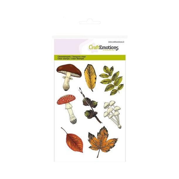 Clearstamps A6 - 1211 -  Mushrooms leaves Autumn Woods
