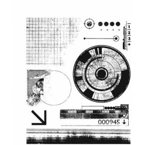 SA / Tim Holtz Cling Stamp - CMS403 - Glitch 1