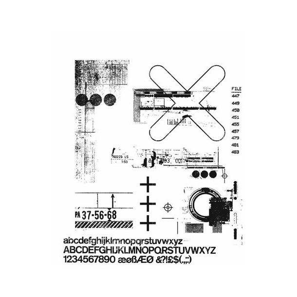 SA / Tim Holtz Cling Stamp - CMS404 - Glitch 2