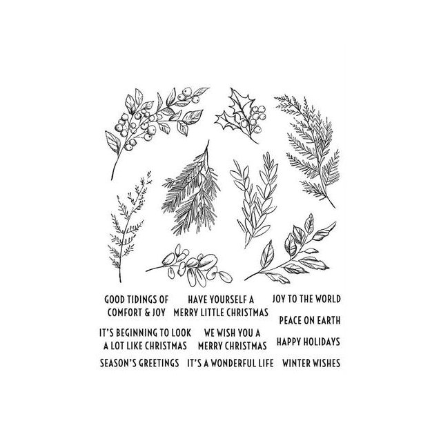 SA / Tim Holtz Cling Stamp - CMS429 - Sketch Greenery