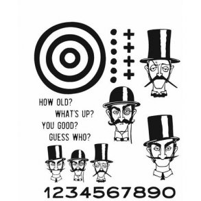 SA / Tim Holtz Cling Stamp - CMS432 - Inquisitive 