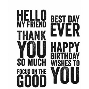 SA / Tim Holtz Cling Stamp - CMS433 - Bold Sayings