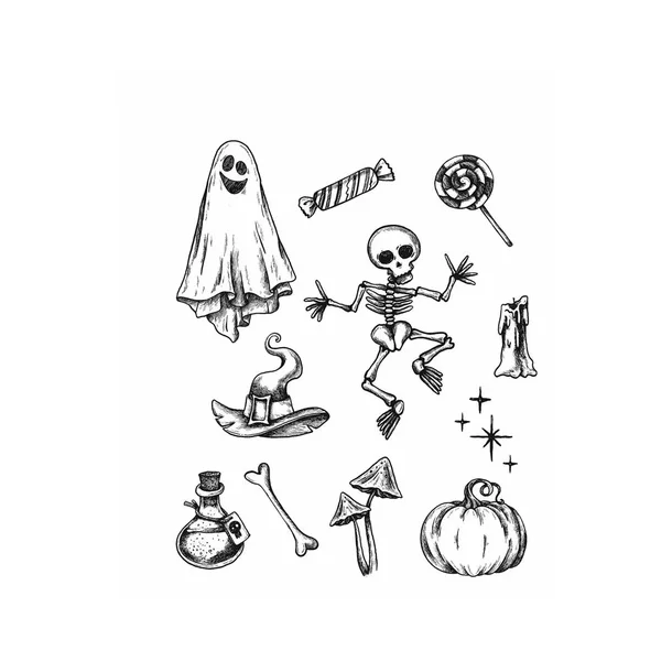 SA / Tim Holtz Cling Stamp - CMS437 - Halloween Doodles