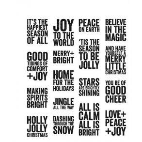 SA / Tim Holtz Cling Stamp - Bold Tidings Mini - TH-CMS440