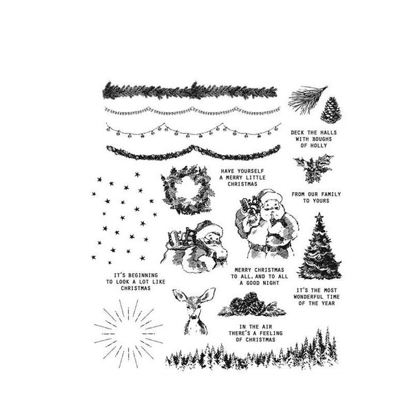 SA / Tim Holtz Cling Stamp Darling Christmas" TH-CMS457