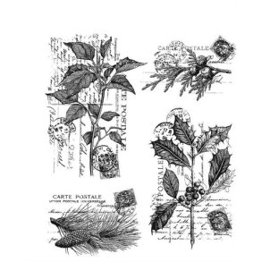 SA / Tim Holtz Cling Stamp Festive Collage