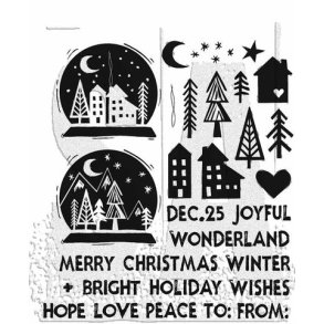 SA / Tim Holtz Cling Stamp Festive Print