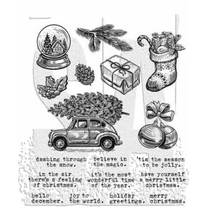SA / Tim Holtz Cling Stamp Home for Christmas