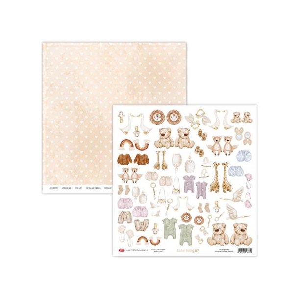 Craft &amp; You Scrapbooking Sheets "Boho Baby" CP-BH07