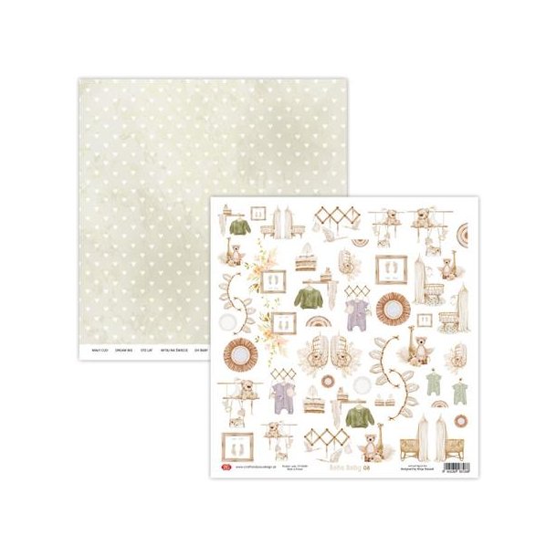 Craft &amp; You Scrapbooking Sheets "Boho Baby" CP-BH08