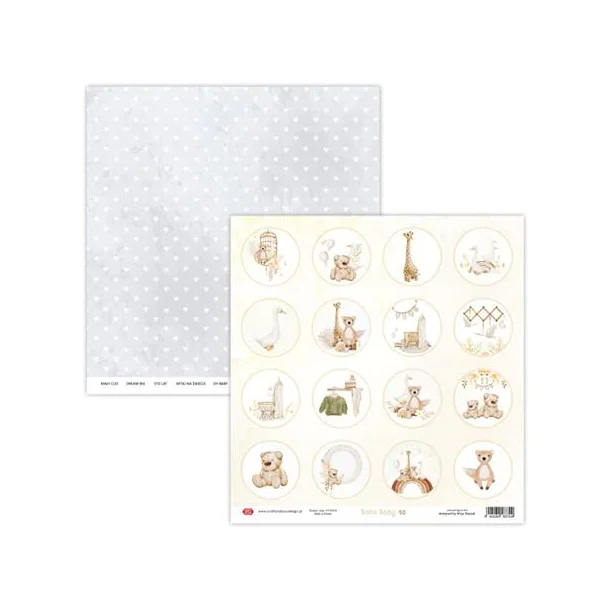 Craft &amp; You Scrapbooking Sheets "Boho Baby" CP-BH10