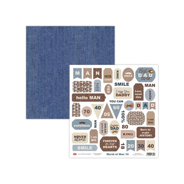 Craft &amp; You Scrapbooking Sheets "World of Man" CP-WM10