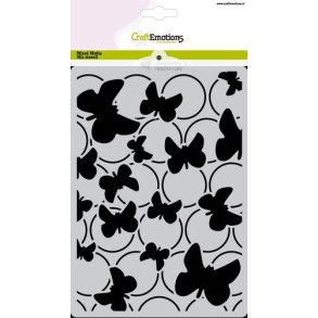 CraftEmotions Mask stencil 0156 -  Bugs - butterflies and rings A5 