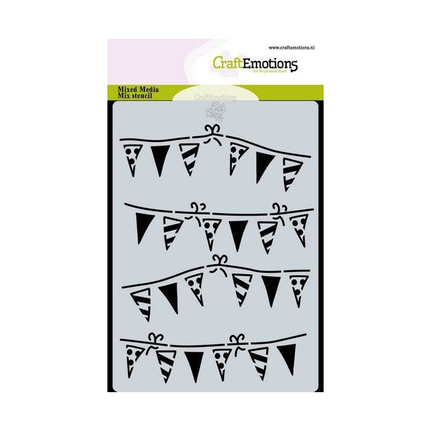 CraftEmotions Mask stencil 0133 -  garland flags - A6