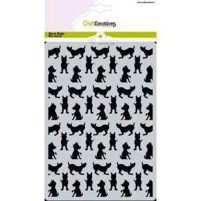 CraftEmotions Mask stencil 1289 - Dogs - A5 