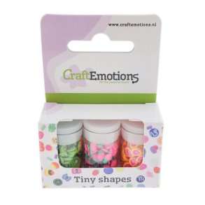 CraftEmotions Tiny Shapes - 3 tubes - fruits