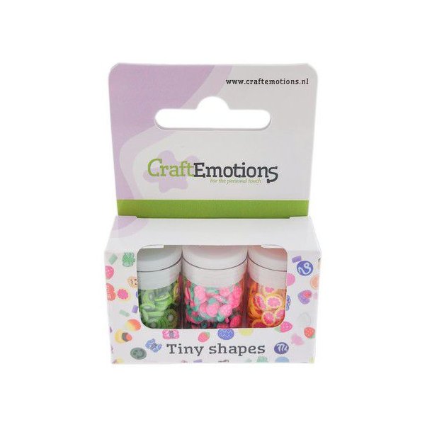 CraftEmotions Tiny Shapes - 3 tubes - fruits