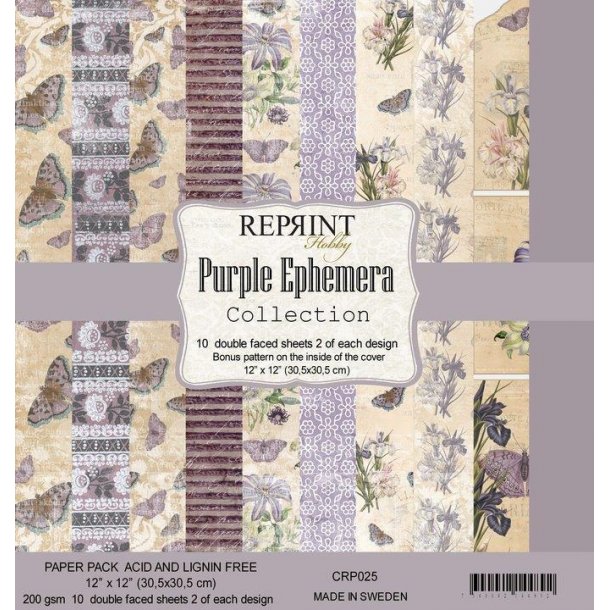 REPRINT Paperpack 30x30 CPR025 - Purple Ephemera