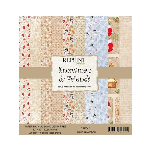 REPRINT Paperpack 30x30 CPR042 - Snowmand and Friends