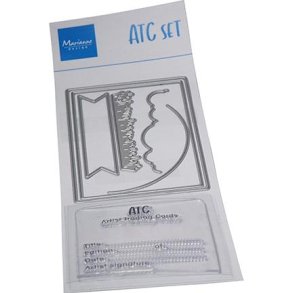 MARIANNE DESIGN CLEARSTAMP + DIES CS1101 ATC Stamp & Die set