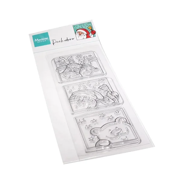 Marianne Design Clearstamp "Peek-a-boo Santa &amp; Friends" CS1109