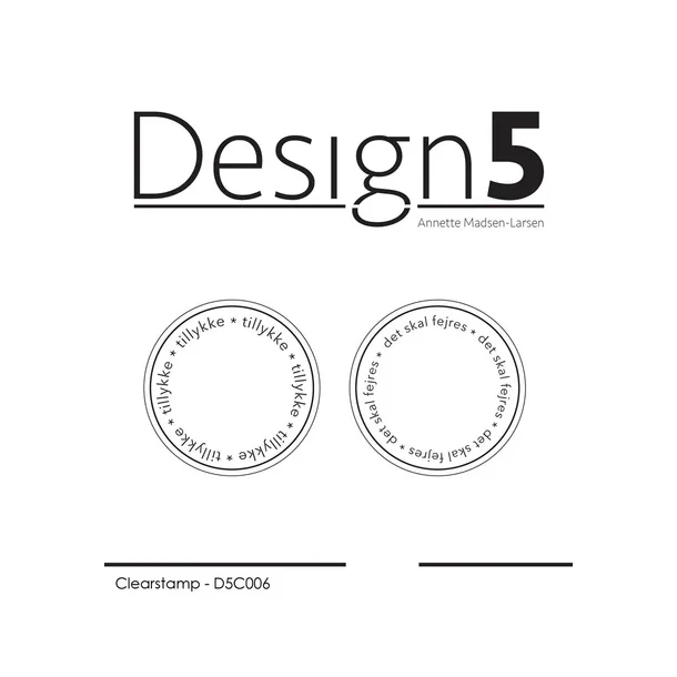 Design5 Clearstamp - Circles - Tillykke &amp; Det skal fejres - D5C006