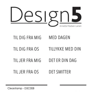 Design5 Clearstamp - Danske Tekster - D5C008