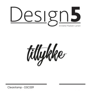 Design5 Clearstamp - tillykke - D5C009