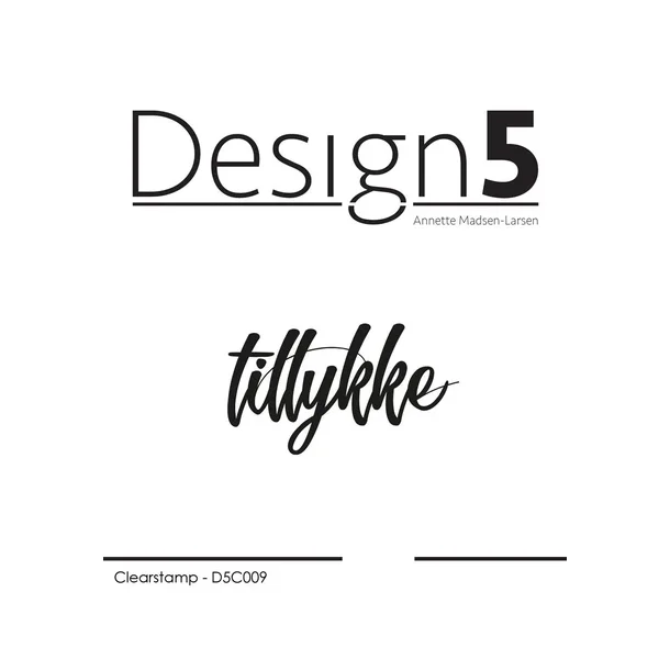 Design5 Clearstamp - tillykke - D5C009